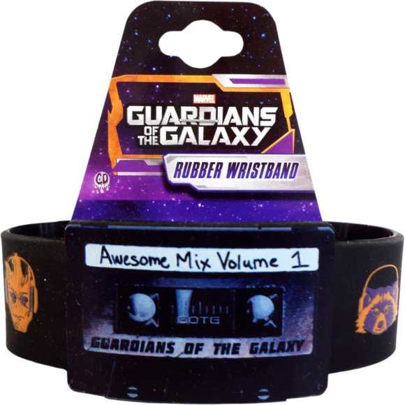 Guardians Of The Galaxy: "Awesome Mix Vol. 1" Rubber Wristband - Picture 1 of 2